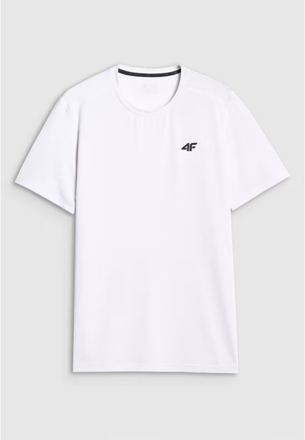 Koszulka Męska 4F T-shirt Treningowy Szybkoschnący Biały 4FWMM00TFTSM1830