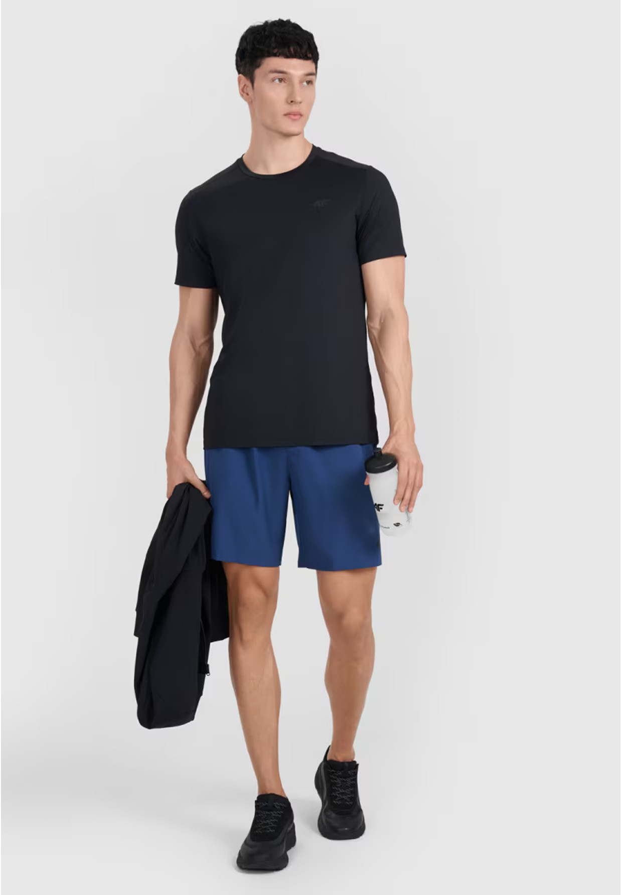 Koszulka Męska 4F T-shirt Treningowy Szybkoschnący Czarny 4FWMM00TFTSM1830