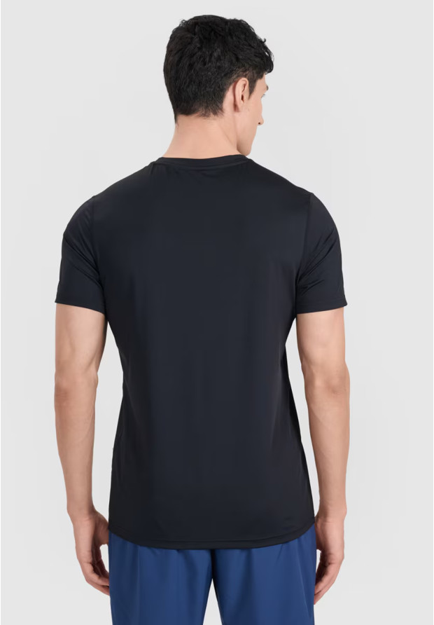 Koszulka Męska 4F T-shirt Treningowy Szybkoschnący Czarny 4FWMM00TFTSM1830