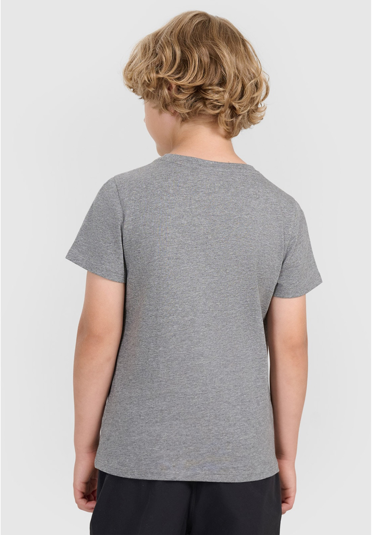 Koszulka Chłopięca 4F T-shirt Z Logo Ciemny Szary 4FJWAW25TTSHM2417