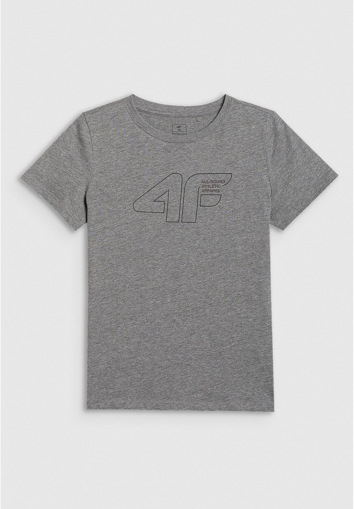 Koszulka Chłopięca 4F T-shirt Z Logo Ciemny Szary 4FJWAW25TTSHM2417
