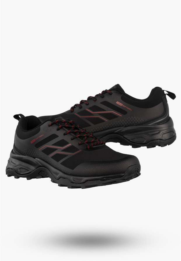 Buty Trekkingowe Sportowe Męskie Sneakersy Niskie Czarne DK Caldren