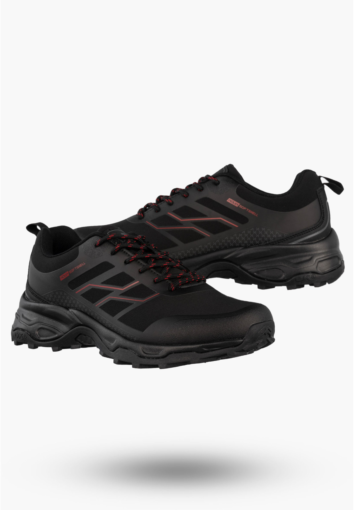 Buty Trekkingowe Sportowe Męskie Sneakersy Niskie Czarne DK Caldren