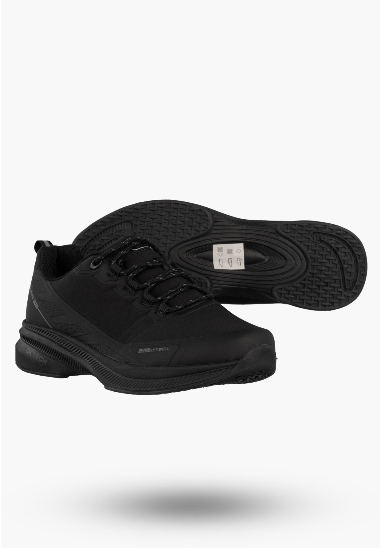Buty Trekkingowe Sportowe Męskie Sneakersy Softshell Czarne DK Groot