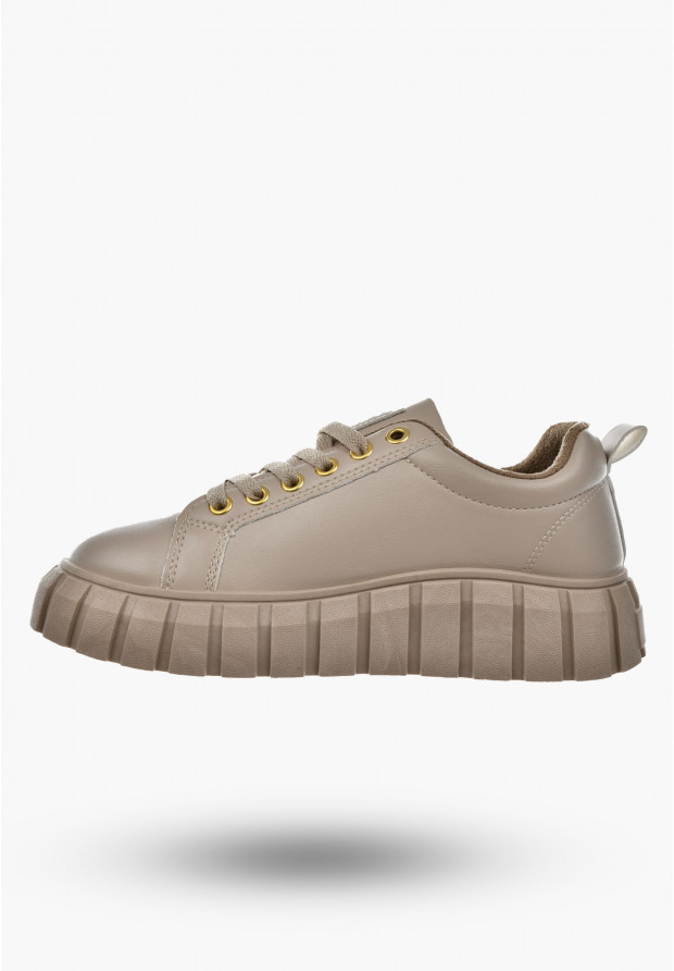 Sneakersy BIG STAR Damskie Beżowe MM274618