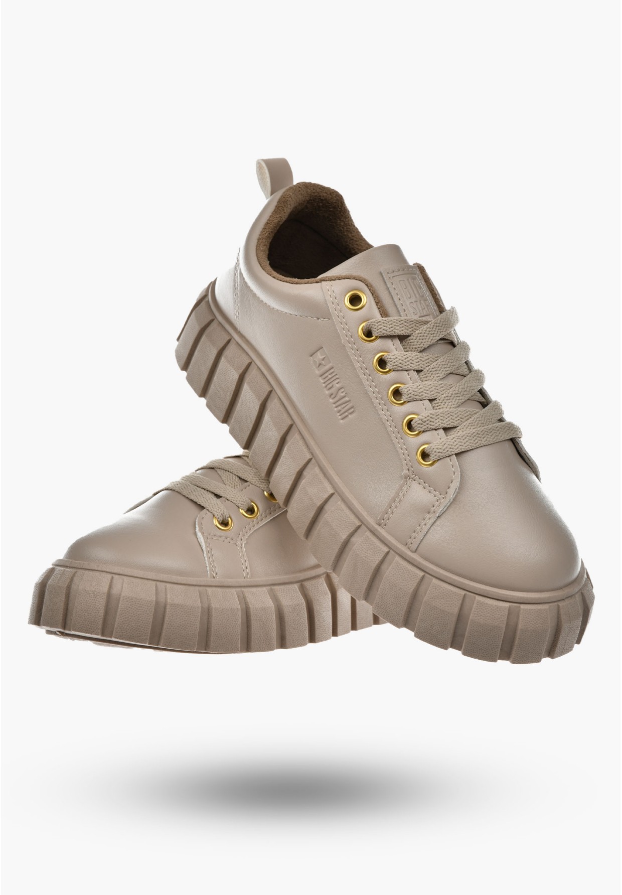 Sneakersy BIG STAR Damskie Beżowe MM274618