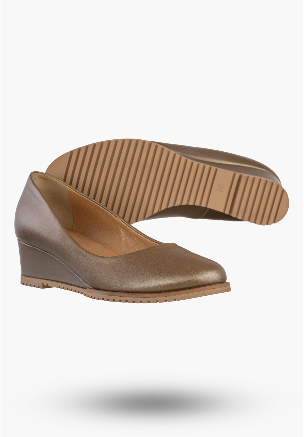 Czółenka Damskie Skórzane Buty Na Obcasie Klasyczne Darex Khaki