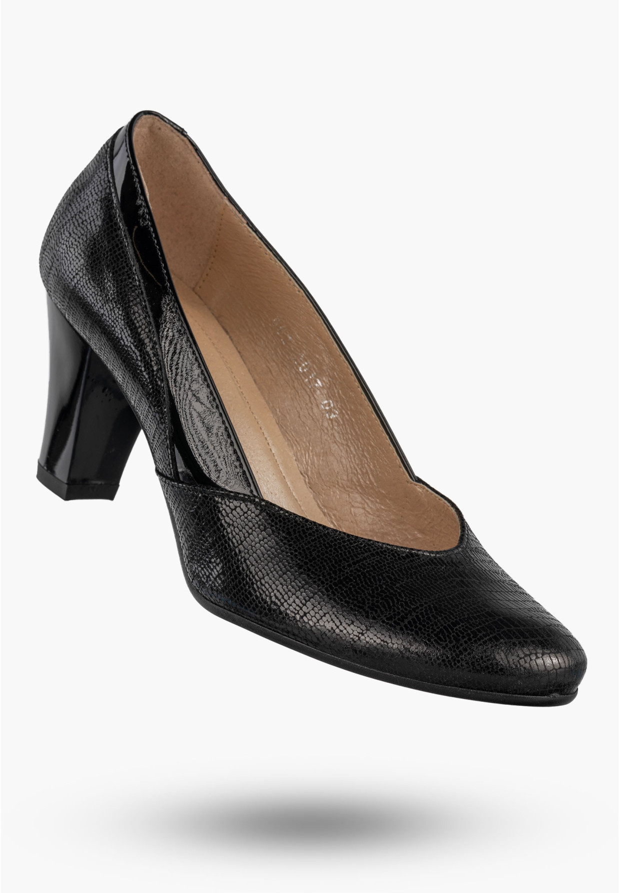 Czółenka Damskie Skórzane Buty Na Obcasie Eleganckie Darex Czarne