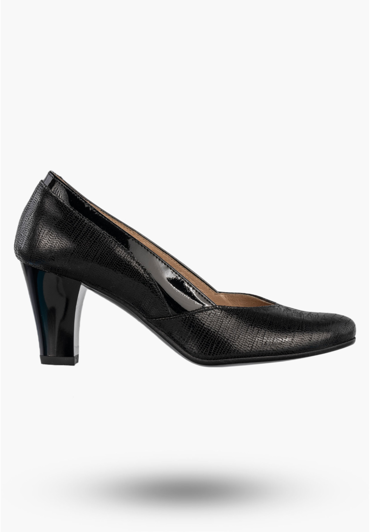 Czółenka Damskie Skórzane Buty Na Obcasie Eleganckie Darex Czarne