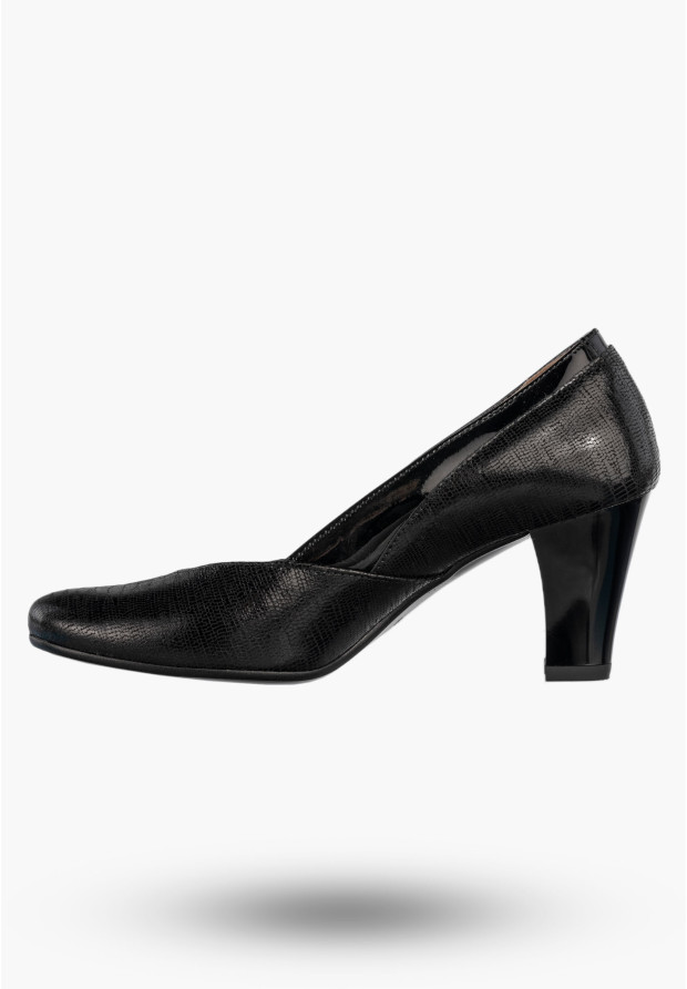 Czółenka Damskie Skórzane Buty Na Obcasie Eleganckie Darex Czarne