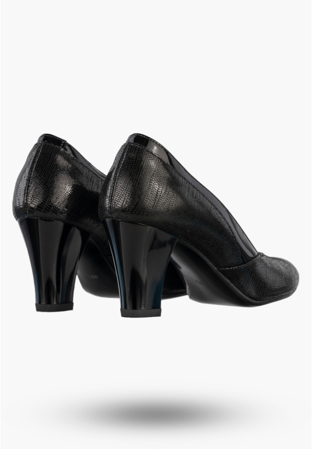 Czółenka Damskie Skórzane Buty Na Obcasie Eleganckie Darex Czarne