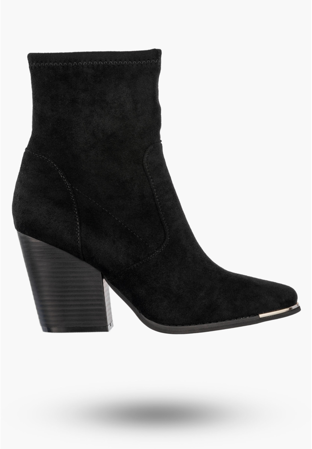 Botki Damskie Buty Na Obcasie Zimowe Ocieplane Eleganckie Stylowe Czarne