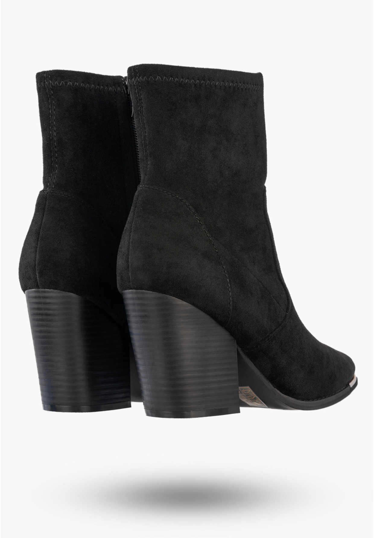 Botki Damskie Buty Na Obcasie Zimowe Ocieplane Eleganckie Stylowe Czarne