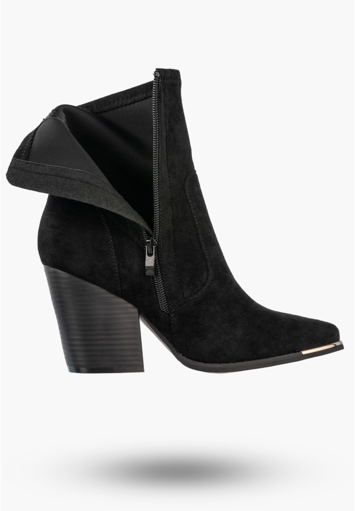 Botki Damskie Buty Na Obcasie Zimowe Ocieplane Eleganckie Stylowe Czarne