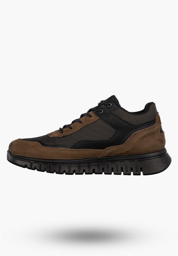 Sneakersy Męskie Skórzane Buty Wodoodporne Sportowe Brązowe IGI&CO 8619322