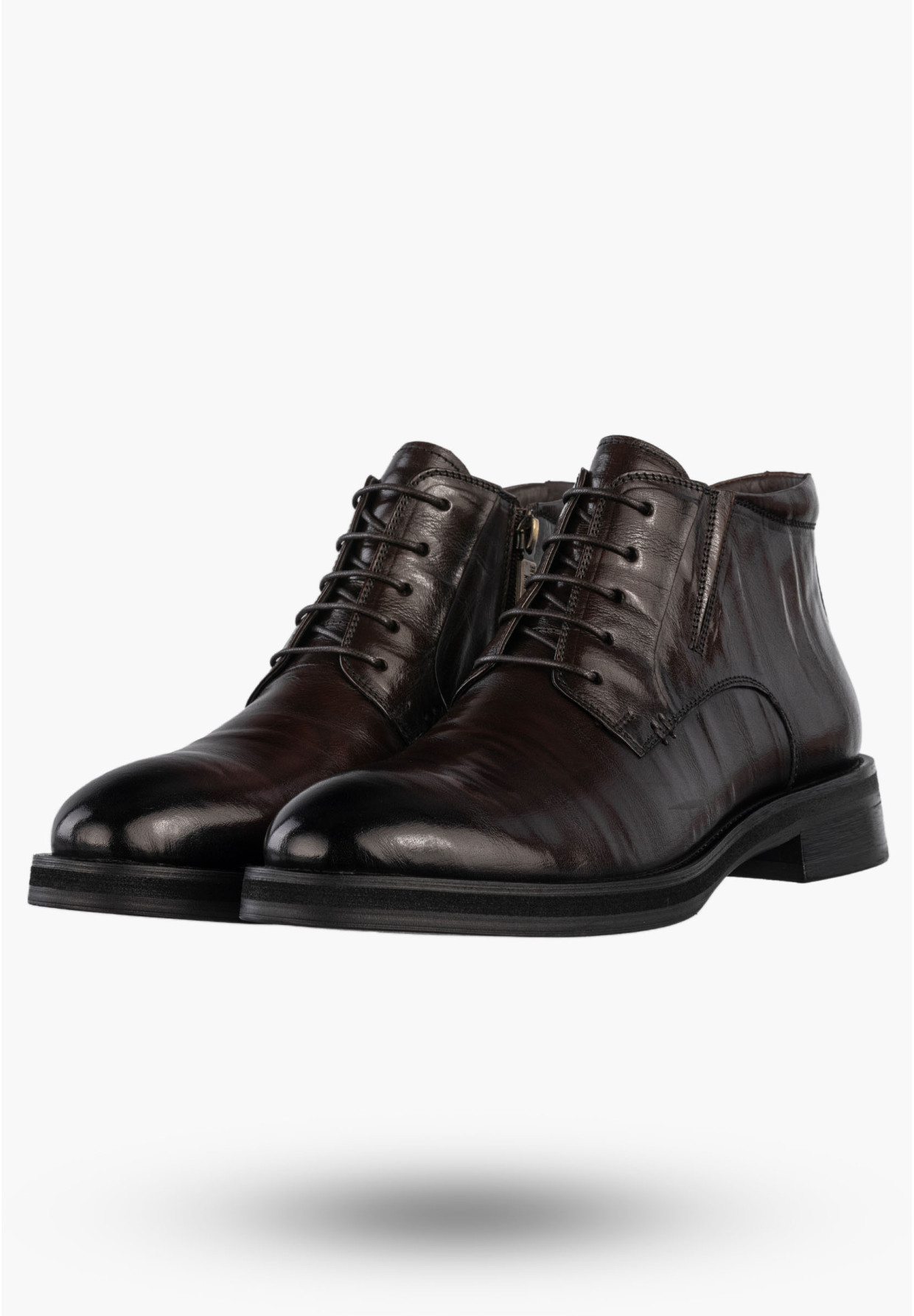 Buty Męskie JOHN DOUBARE Skórzane Botki Trzewiki Eleganckie Brązowe V61B-13-132