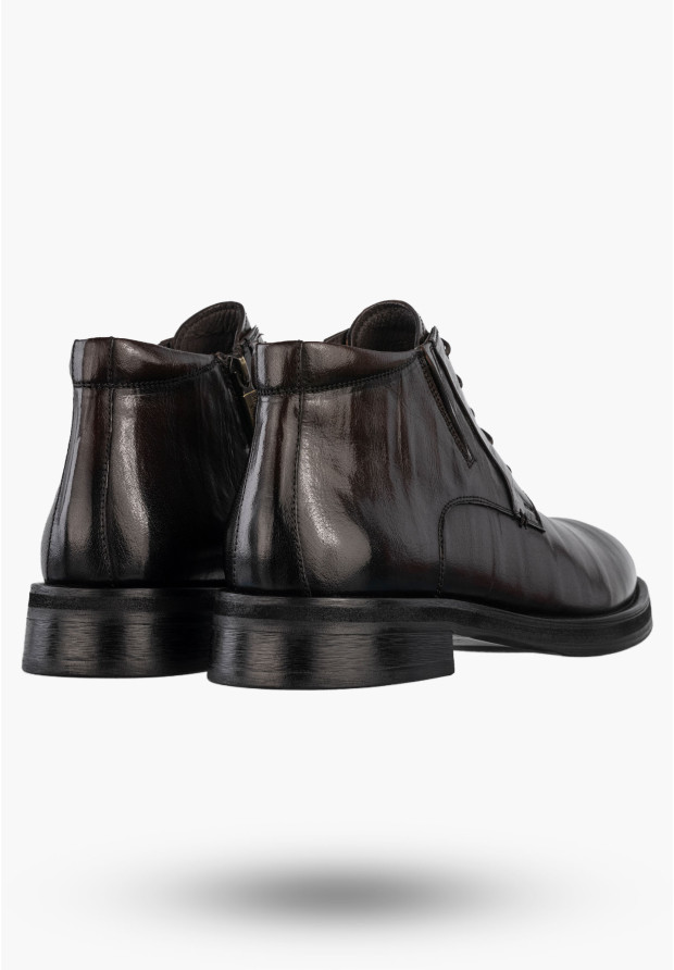 Buty Męskie JOHN DOUBARE Skórzane Botki Trzewiki Eleganckie Brązowe V61B-13-132