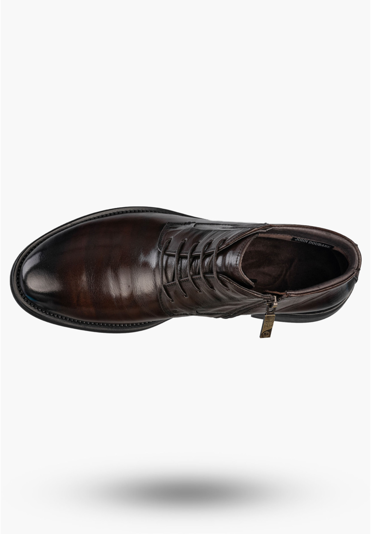 Buty Męskie JOHN DOUBARE Skórzane Botki Trzewiki Eleganckie Brązowe V61B-13-132