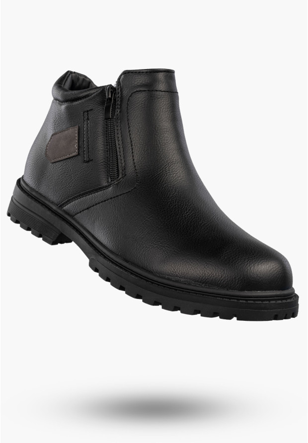 Męskie zimowe buty z ekoskóry