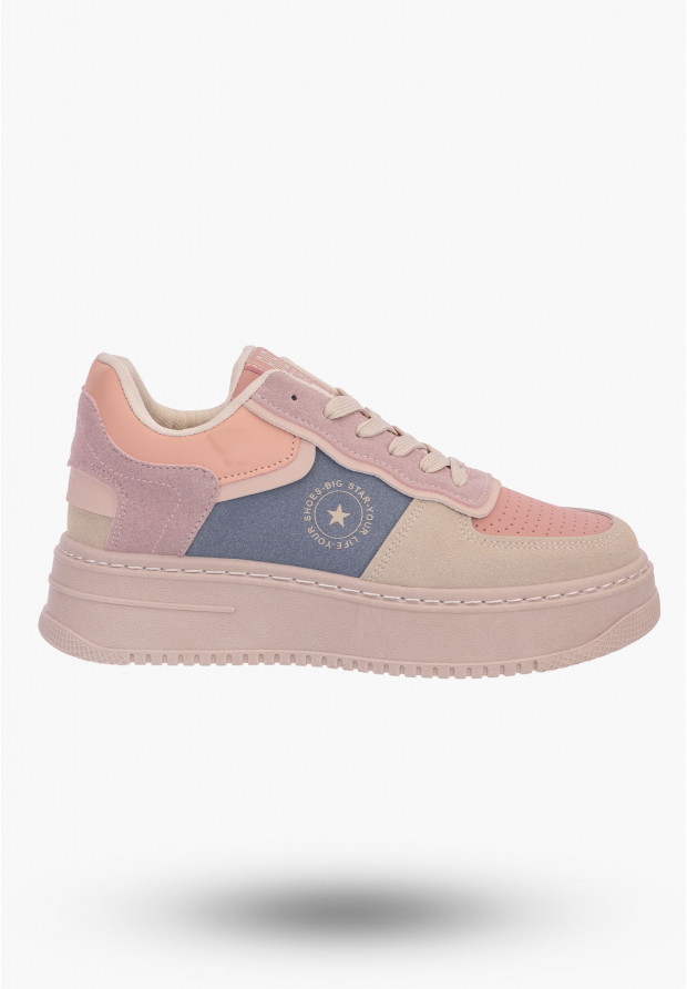 Sneakersy Damskie BIG STAR Beżowe MM274233