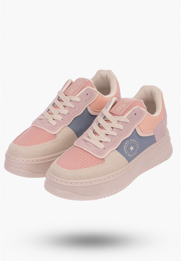 Sneakersy Damskie BIG STAR Beżowe MM274233