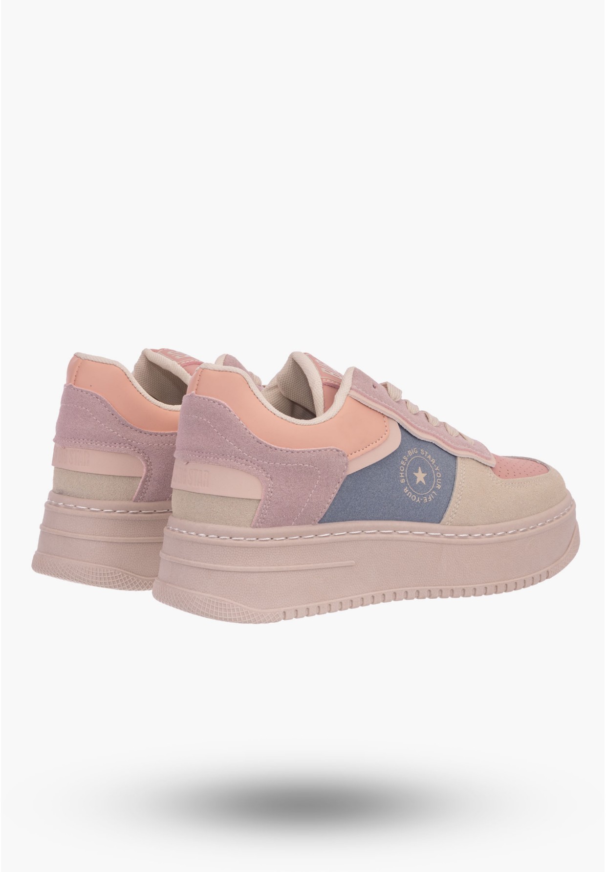 Sneakersy Damskie BIG STAR Beżowe MM274233