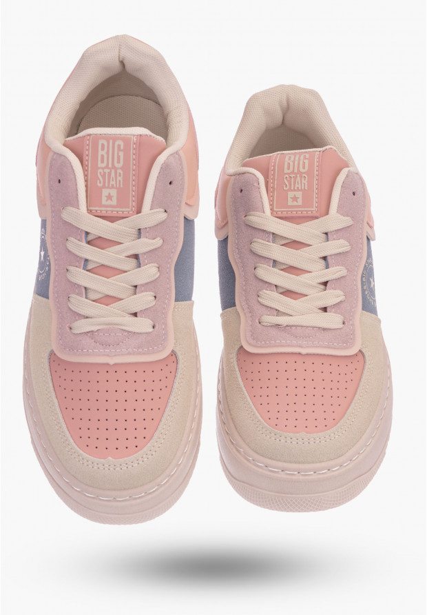 Sneakersy Damskie BIG STAR Beżowe MM274233