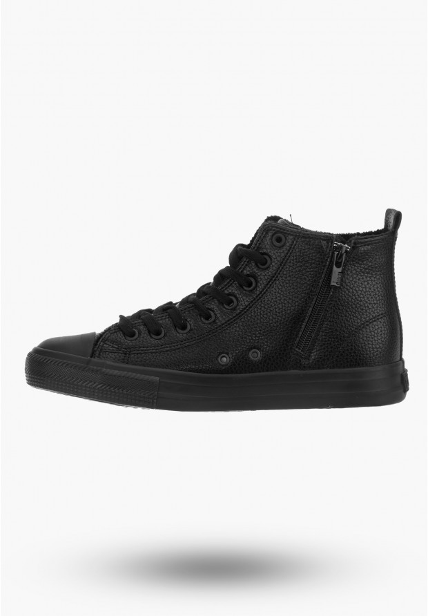 Trampki Męskie Big Star Czarne wysokie MM174012