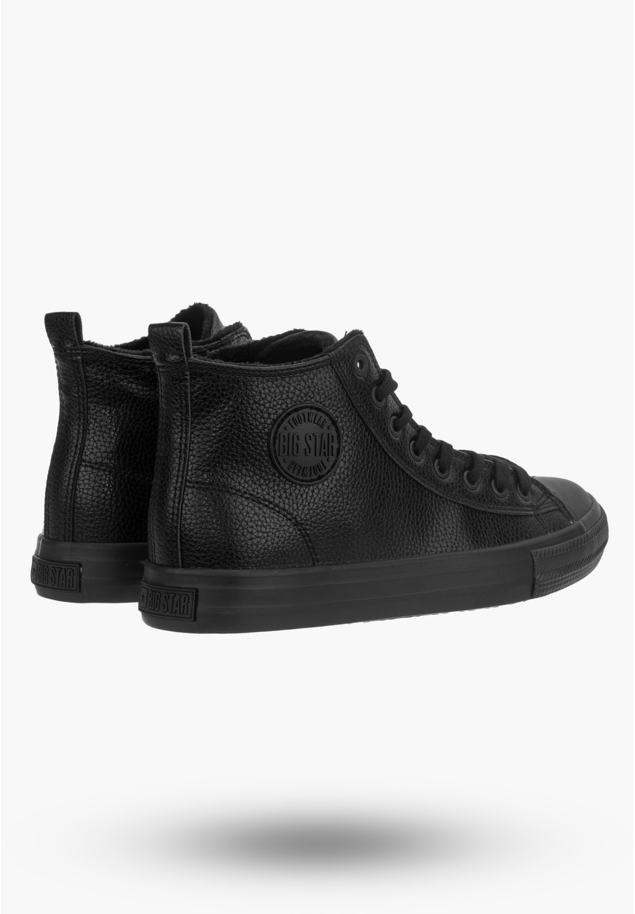 Trampki Męskie Big Star Czarne wysokie MM174012