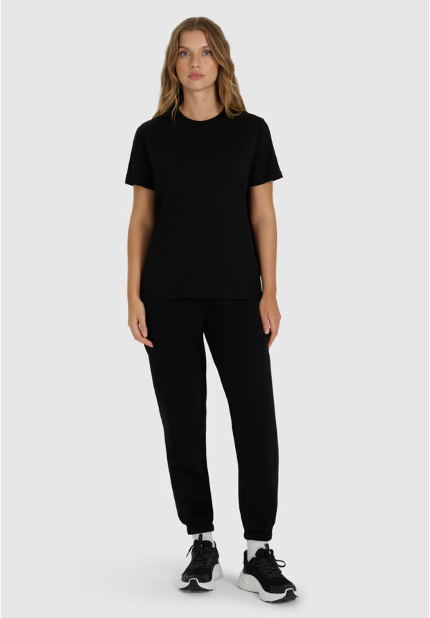 Koszulka Damska 4F T-shirt Regular Gładki Czarny 4FWAW25TTSHF2970