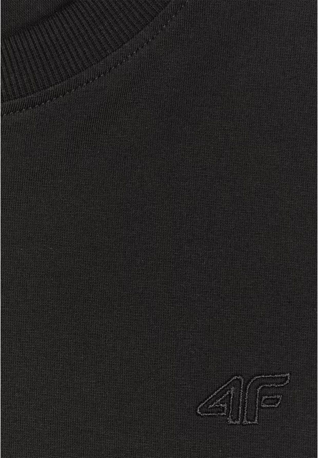 Koszulka Damska 4F T-shirt Regular Gładki Czarny 4FWAW25TTSHF2970