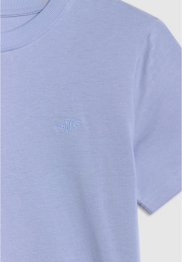 Koszulka Damska 4F T-shirt Regular Gładki Denim 4FWAW25TTSHF2970
