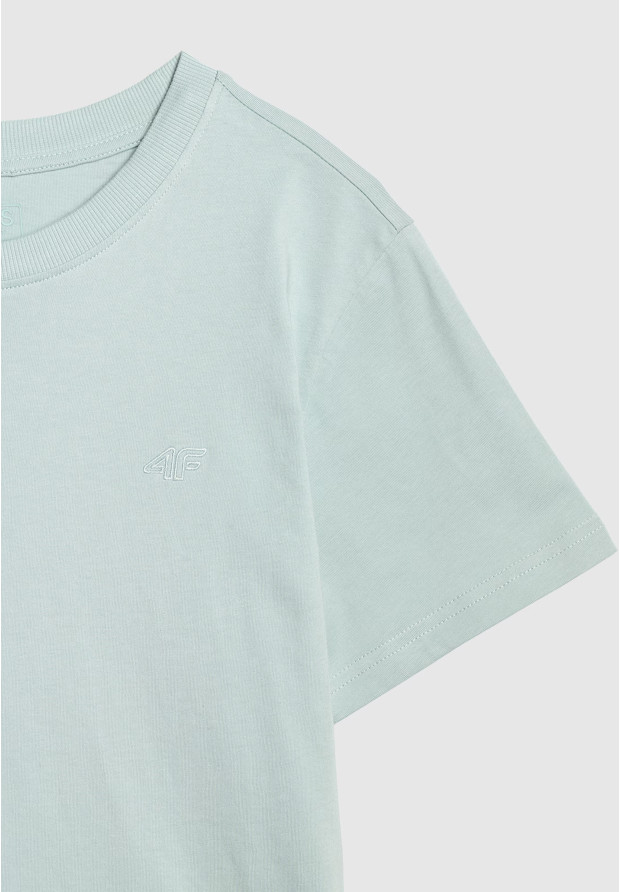 Koszulka Damska 4F T-shirt Regular Gładki Miętowy 4FWAW25TTSHF2970