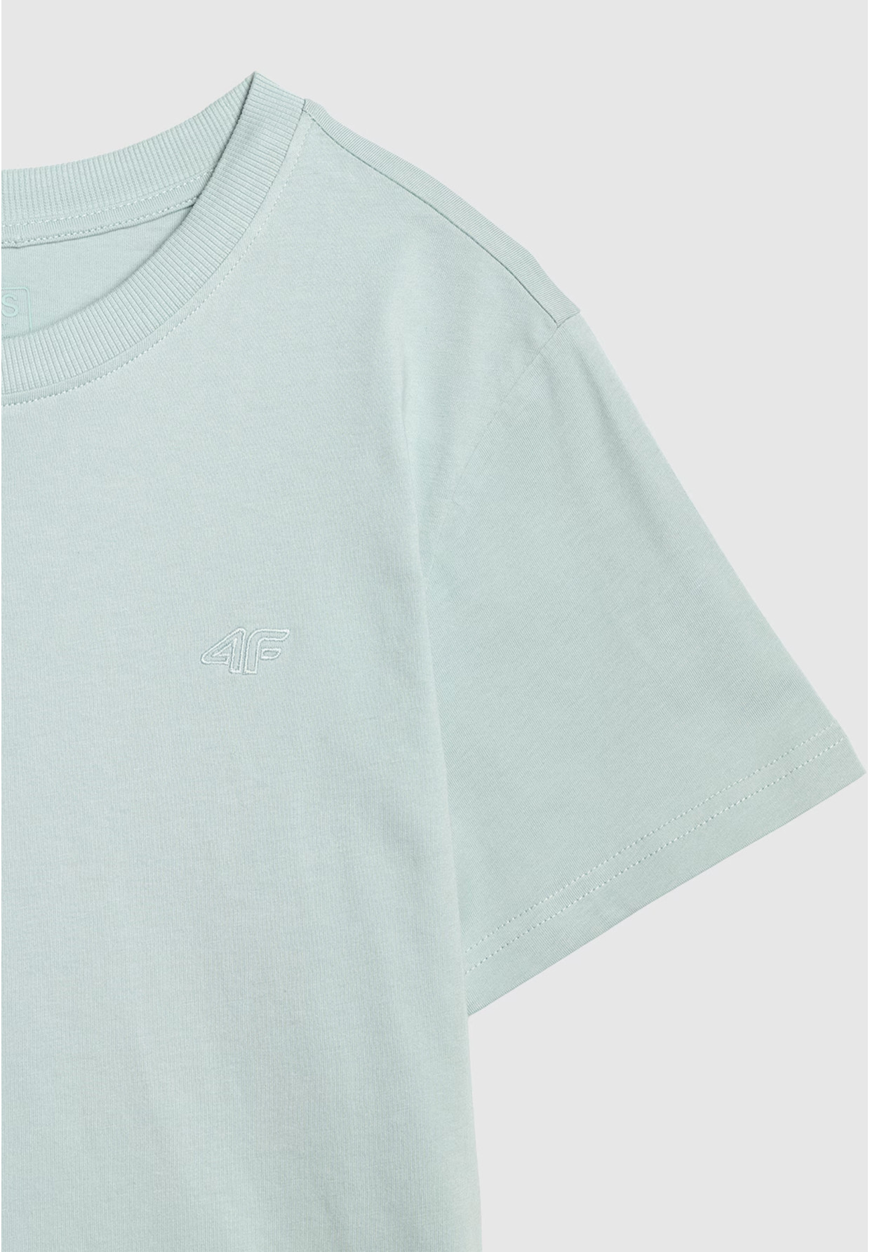 Koszulka Damska 4F T-shirt Regular Gładki Miętowy 4FWAW25TTSHF2970