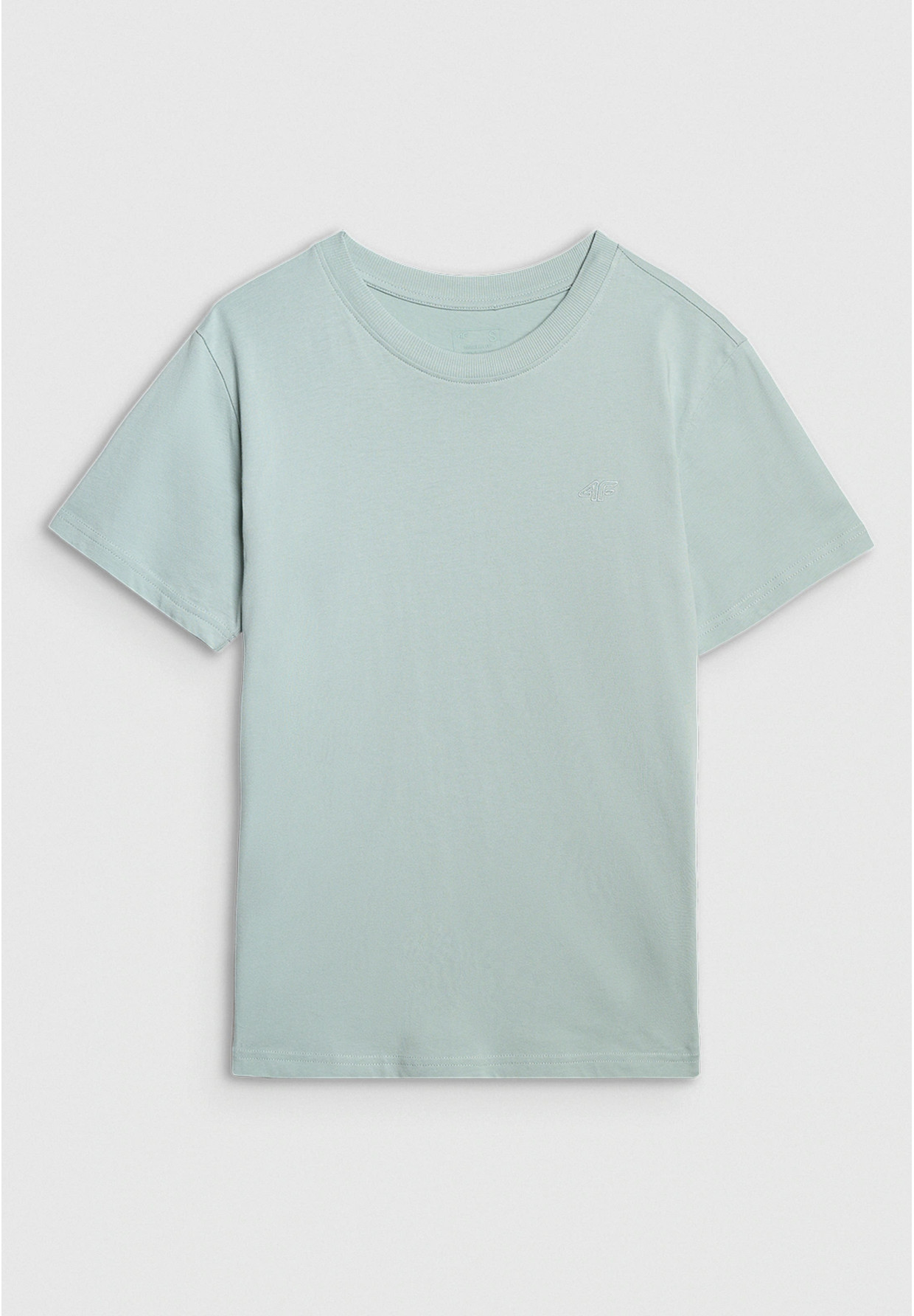 Koszulka Damska 4F T-shirt Regular Gładki Miętowy 4FWAW25TTSHF2970