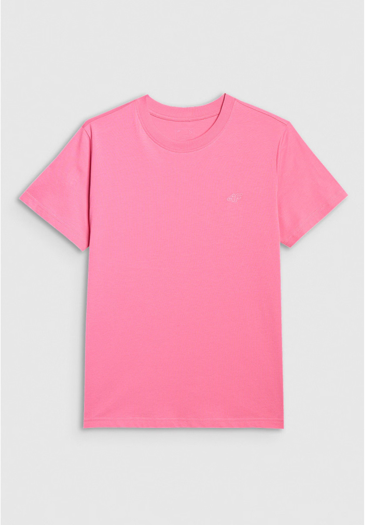 Koszulka Damska 4F T-shirt Regular Gładki Różowy 4FWAW25TTSHF2970