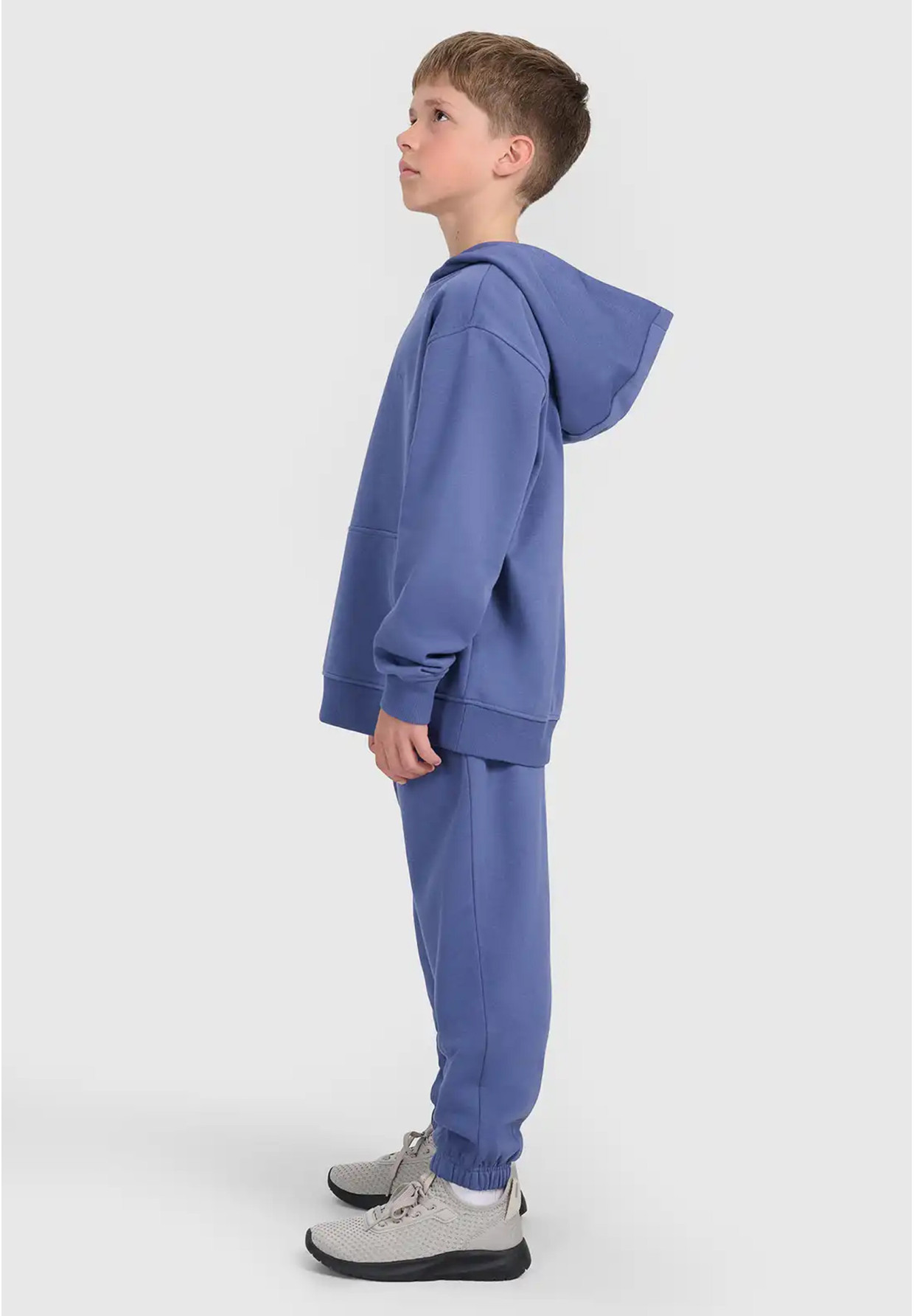 Bluza Chłopięca 4F Dresowa z Kapturem Basic Niebieska 4FJWAW25TSWSM1945
