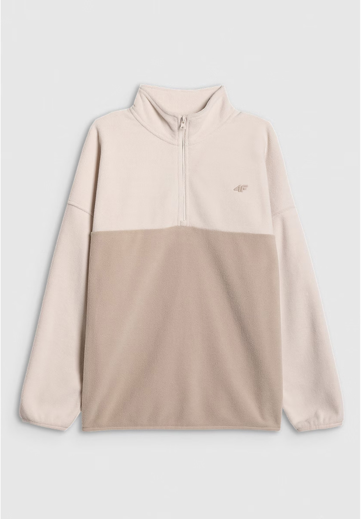 Polar Damski 4F Bluza Ze Stójką Regular Beżowy 4FWAW25TFLEF421