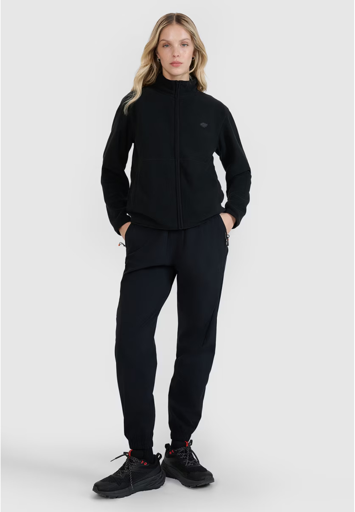 Polar Damski 4F Bluza Ze Stójką Regular Czarny 4FWMM00TFLEF314