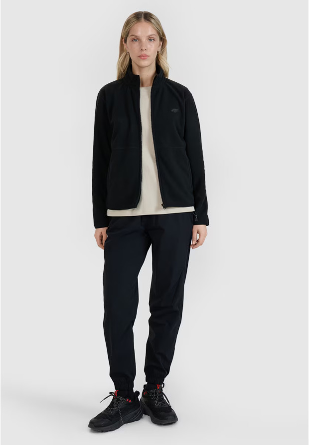 Polar Damski 4F Bluza Ze Stójką Regular Czarny 4FWMM00TFLEF314