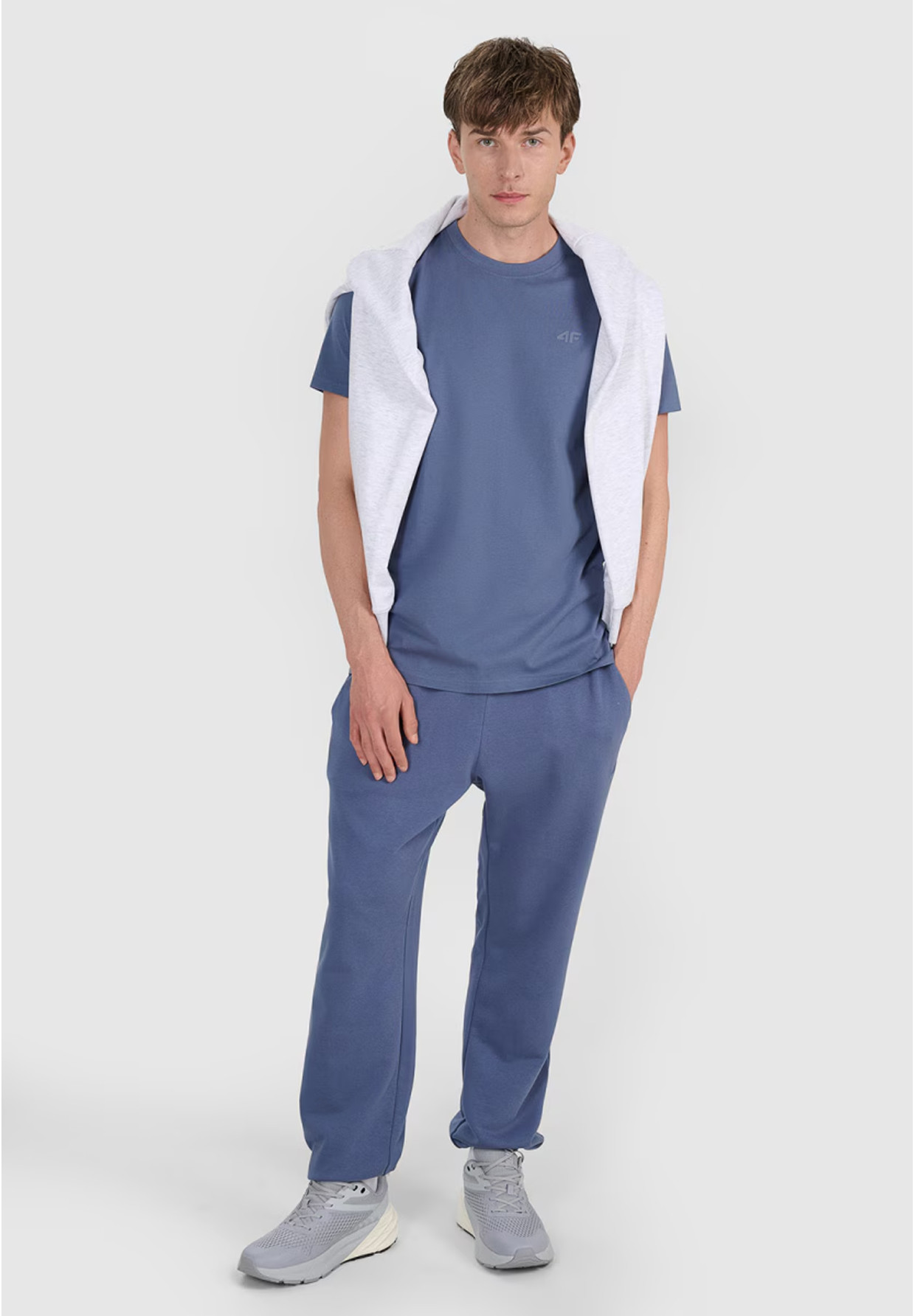 Spodnie Męskie 4F Joggery Sportowe Dresy Denim 4FWMM00TTROM1139