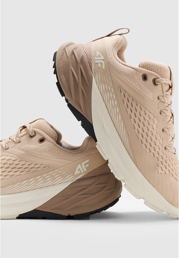 Buty 4F Damskie do Trekkingu Trailu Niskie Sportowe Sneakersy SPEED HIKER Beżowe
