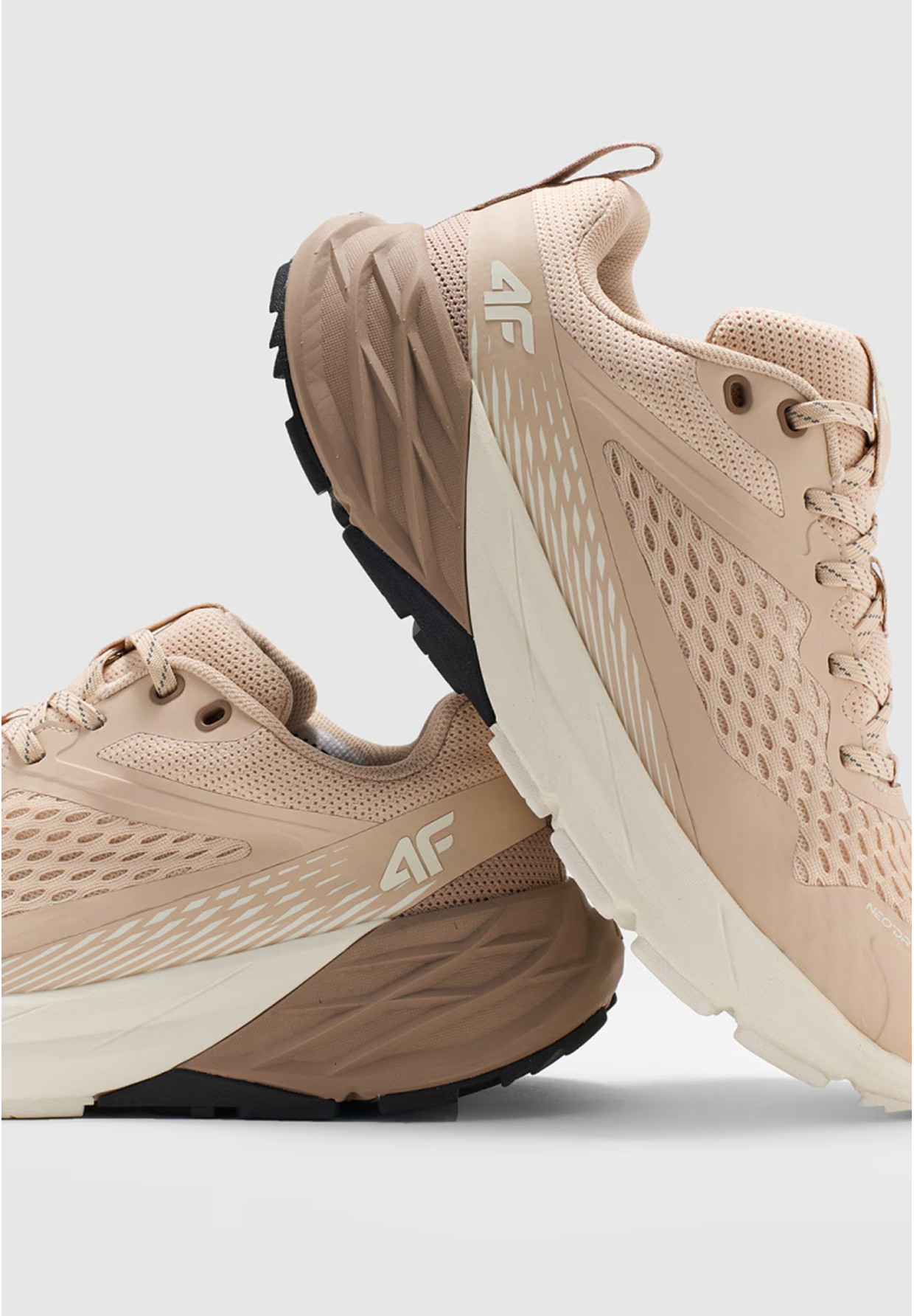 Buty 4F Damskie do Trekkingu Trailu Niskie Sportowe Sneakersy SPEED HIKER Beżowe