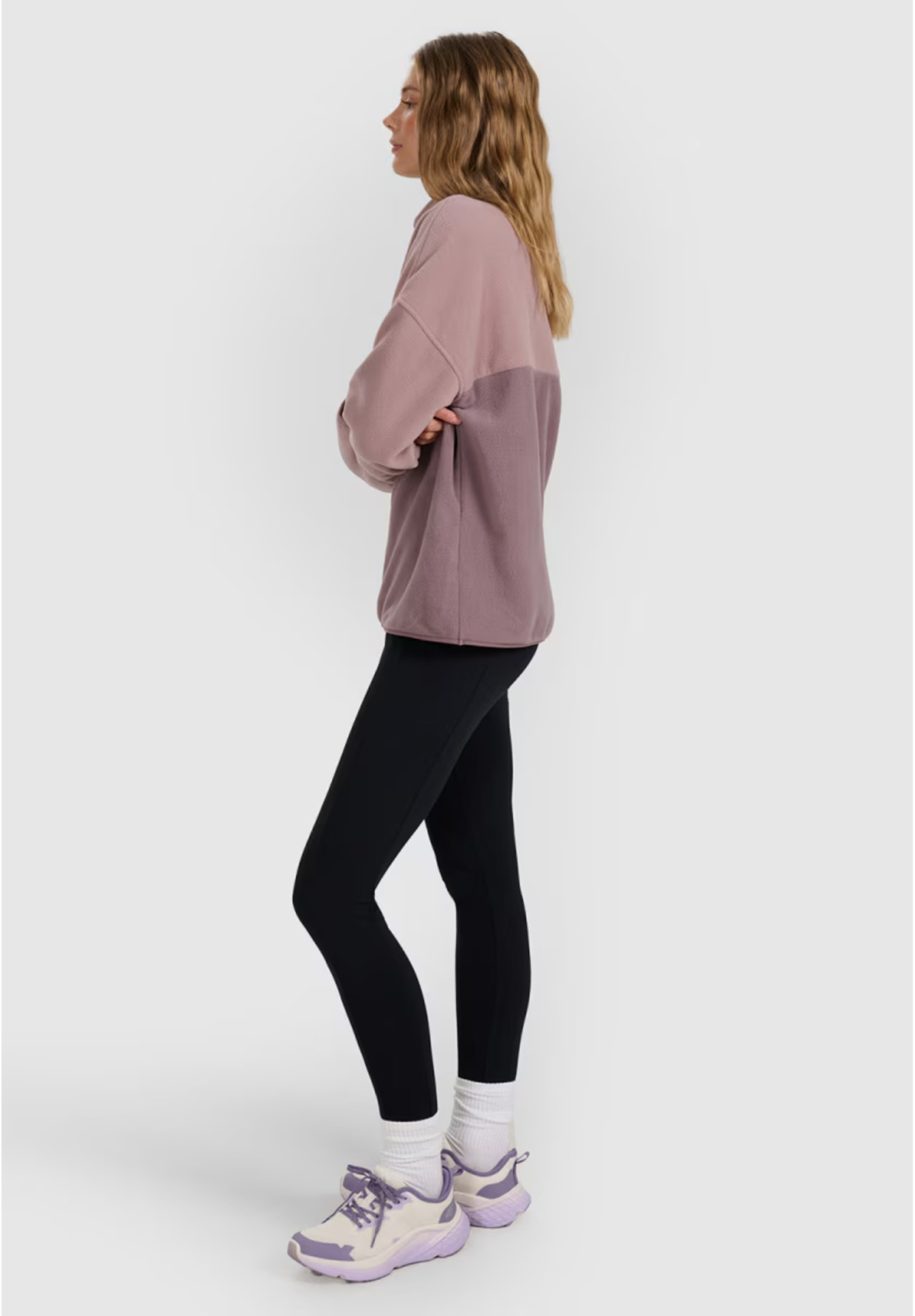 Polar Damski 4F Bluza Ze Stójką Regular Pudrowy Róż 4FWAW25TFLEF421