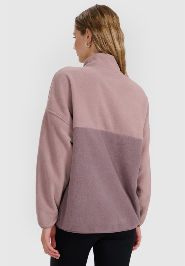 Polar Damski 4F Bluza Ze Stójką Regular Pudrowy Róż 4FWAW25TFLEF421