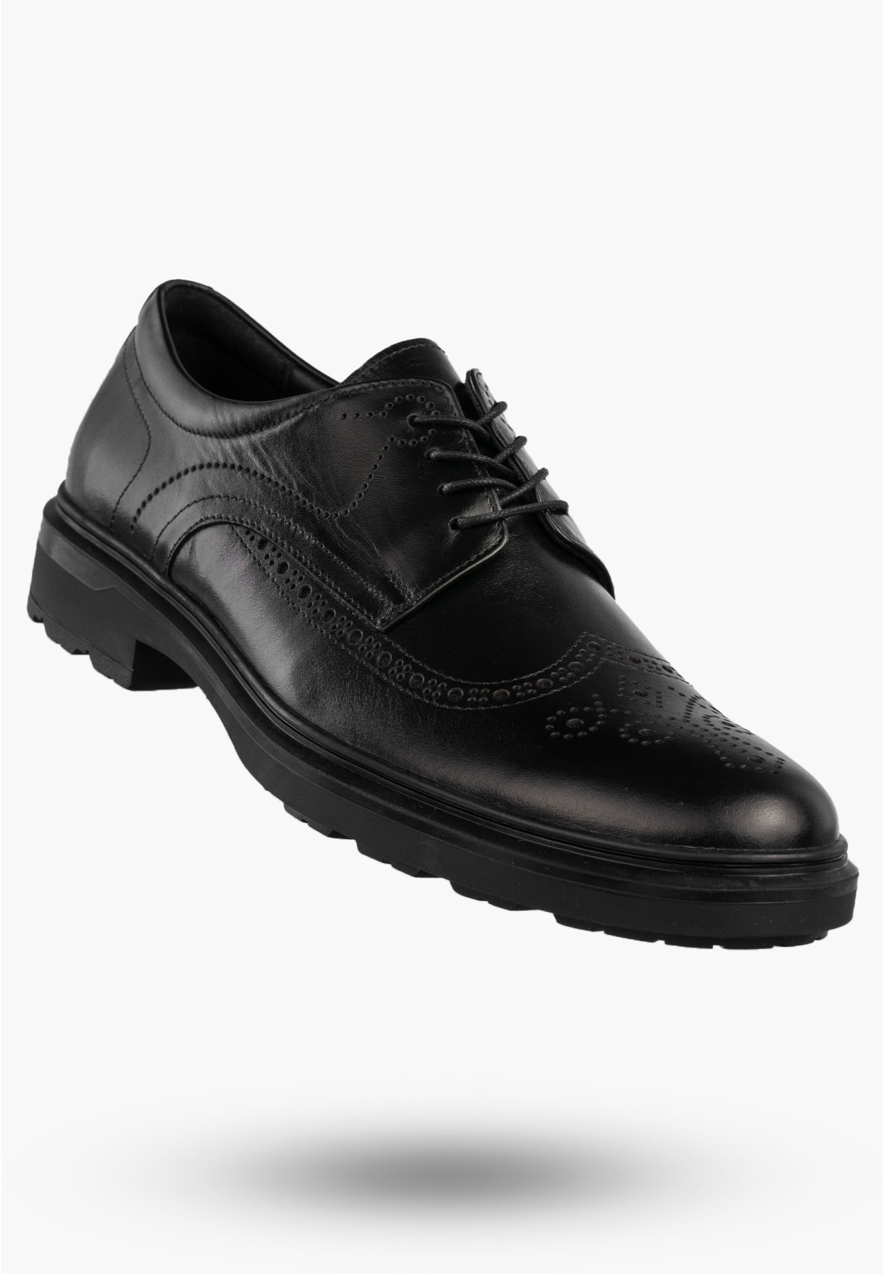 Półbuty Wizytowe Męskie Skórzane Buty Eleganckie Czarne
