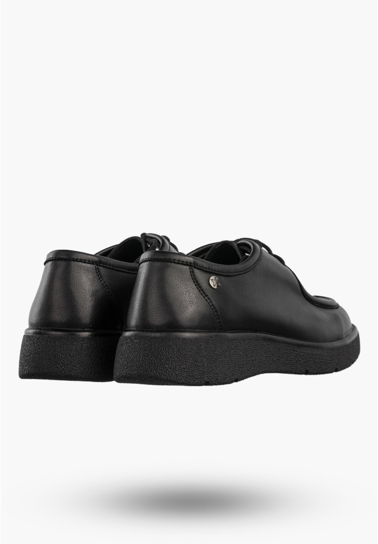Półbuty Damskie Skórzane Buty Eleganckie Sznurowane Maciejka Czarne