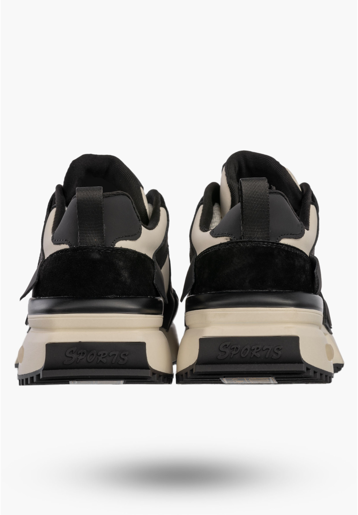 Sneakersy Damskie Skórzane Buty Sportowe Półbuty Czarne Filippo