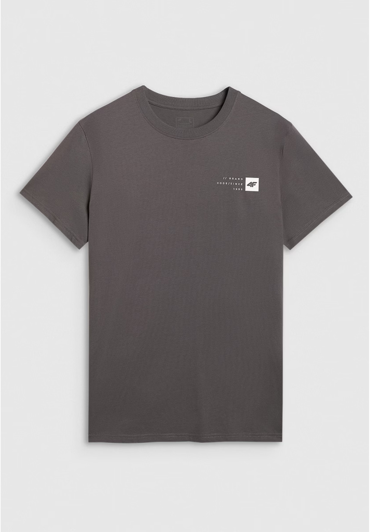 Koszulka Męska 4F T-shirt Z Nadrukiem Regular Szara 4FWAW25TTSHM3131