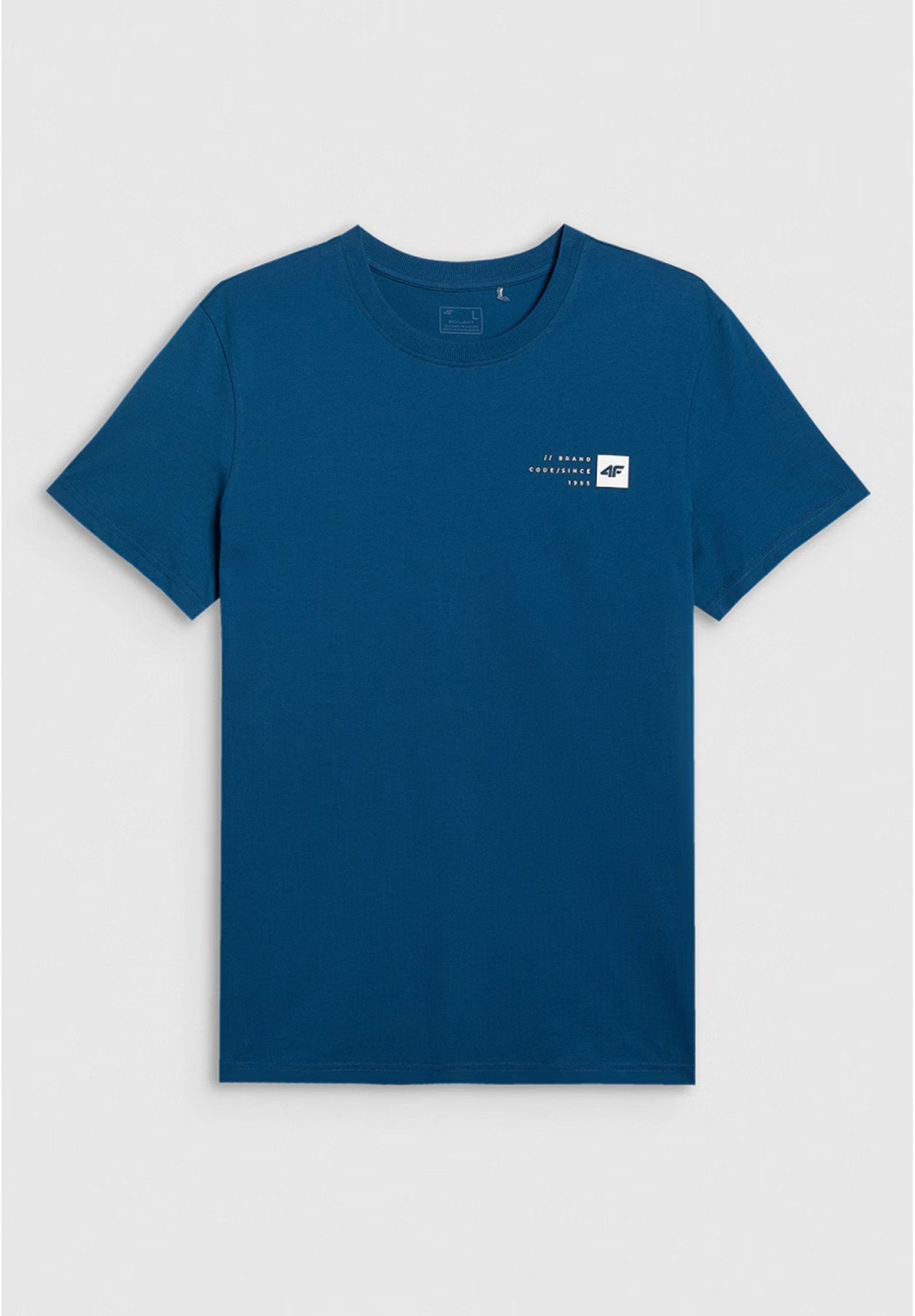 Koszulka Męska 4F T-shirt Z Nadrukiem Regular Granatowa 4FWAW25TTSHM3131